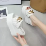 Women's sandals 2023 new ins trendy net red zipper fairy style wedge heel thick bottom - Image 5