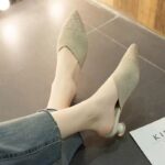 Knitted mesh breathable sandals for women to wear outside in spring and summer, - Image 4