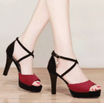 Cross strap high heels new free shipping summer women's shoes open toe sandals women's - Image 2