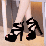 European and American sexy super high heel women's shoes large size thick heel waterproof
