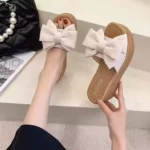 Wedge heel slippers for women thick sole 2025 summer new style fashionable outdoor wear - Image 2
