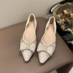 sparkling rhinestone flat shoes gentle sweet - Image 3