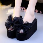 Korean summer slippers for women wedge heel - Image 2