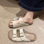 Retro double belt buckle slippers for women 2025 - Image 4