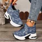 2025 autumn thick bottom front zipper sports running shoes for women - Image 6