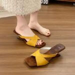 Niche leopard print cross-strap wedge-heeled Roman sandals for women - Image 8