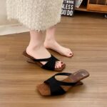 Niche leopard print cross-strap wedge-heeled Roman sandals for women - Image 6