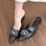 Elingstudio Chanel White Moonlight Camellia Pointed Toe High Heel