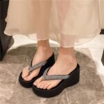Heightening thick-soled flip-flops for women