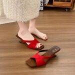 Niche leopard print cross-strap wedge-heeled Roman sandals for women - Image 7