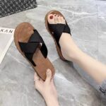 Cowhide soft-soled slippers for women summer fashion