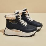 2025 winter high-top plus velvet dad shoes new Korean version ins female - Image 5