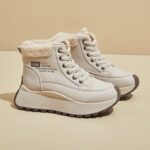 2025 winter high-top plus velvet dad shoes new Korean version ins female - Image 4