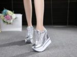 Thick-soled height-enhancing women's shoes