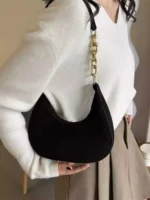 This year's popular solid color bags 2025 winter new fashion one-shoulder casual trend - Image 6