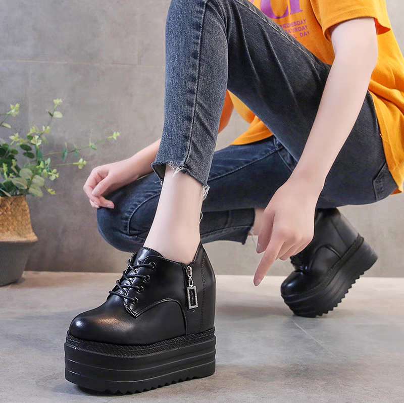 384557608_721466223176167_6492143811158116050_n New Korean Style Women's Shoes 12cm Lace-up Wedge Heel Platform Shoes - Image 1