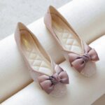Flat shoes for women spring 2025 new bow fairy style gentle shallow mouth scoop shoes vers - Image 2