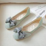 Flat shoes for women spring 2025 new bow fairy style gentle shallow mouth scoop shoes vers - Image 6