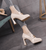Women's platform high heels with chunky heels, new spring 2026 style, versatile British style