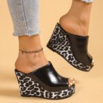 12cm wedge heel chunky heel sandals for women - Image 7