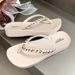 Women's flip-flops, platform high heels, summer, - Image 5