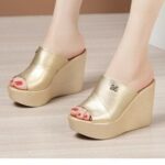 Women's flip-flops, summer outdoor wear, platform - Image 4