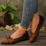 Pointed Toe Flying Weave Lazy Shoes Women's Flat Breath - Image 4