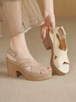 Women's 8cm Open-Toe Platform Sandals - Image 8