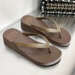 Women's platform flip-flops, summer beach sandals, wedge - Image 4