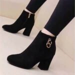 Plus-Size Fashion Zipper Ankle Boots - Image 6