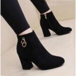 Plus-Size Fashion Zipper Ankle Boots - Image 8
