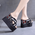 Summer versatile rhinestone sequined platform shoes - Image 8