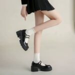 White Platform French Leather Shoes - Image 2
