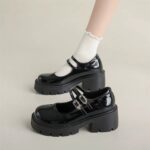 White Platform French Leather Shoes - Image 7