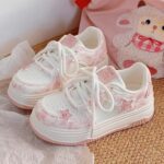 Pink platform star-patterned loafers for women shoes - Image 5