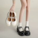 White Platform French Leather Shoes - Image 6