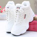 Women's winter warm white sneakers shoes - Image 2
