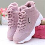 Women's winter warm white sneakers shoes