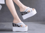 Summer versatile rhinestone sequined platform shoes - Image 2